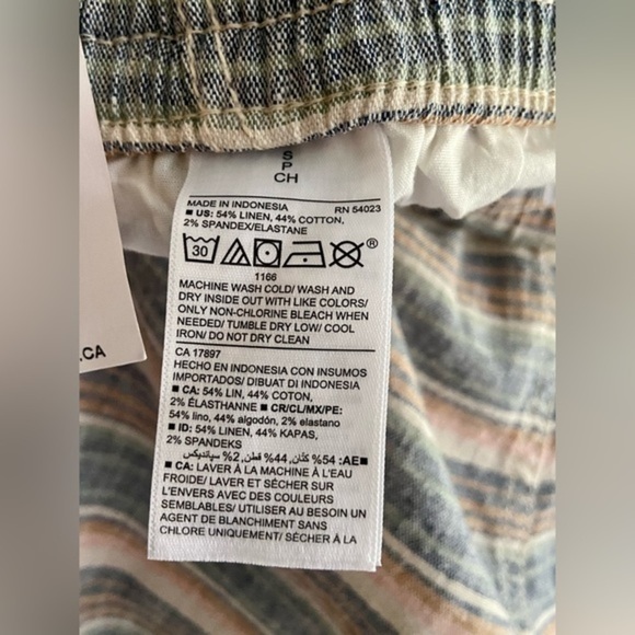 2/40$ Men’s Old Navy brand new linen pull on cotton blend shorts size small - Picture 6 of 10